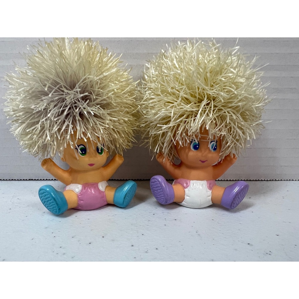 Vintage 1997 OddzOn Kooshie Koos Baby Dolls Lot of 2 90s Toys Figures